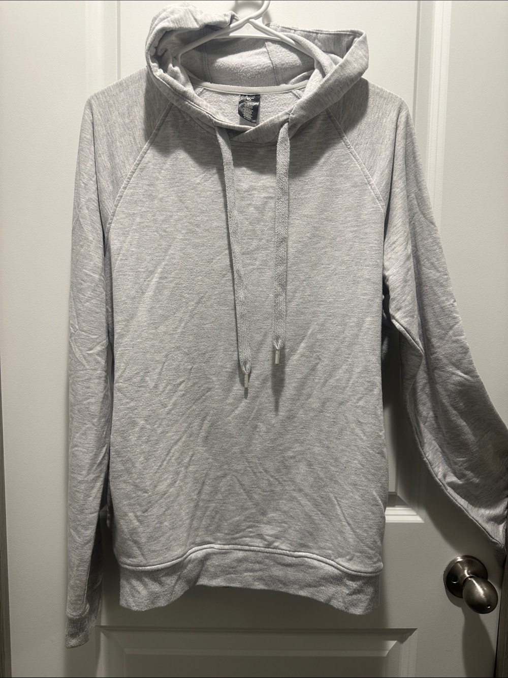 90 Degree By Reflex Light Gray Crewneck Hoodie